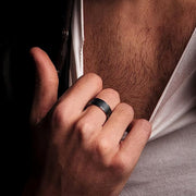 6MM & 8MM Black Tungsten Carbide Couple Ring Set
