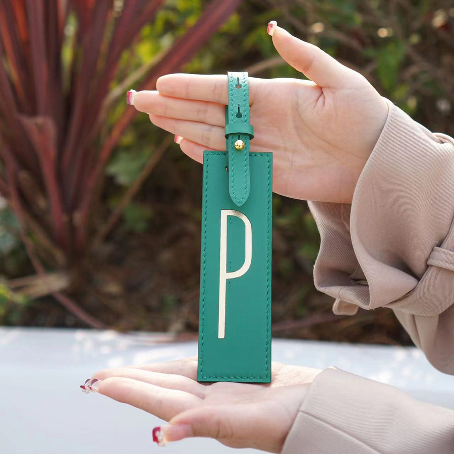 Personalized Leather Luggage Tag