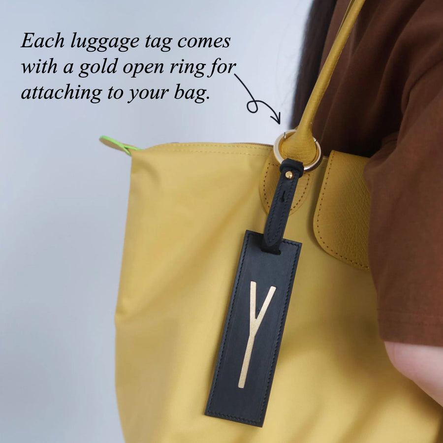 Personalized Leather Luggage Tag