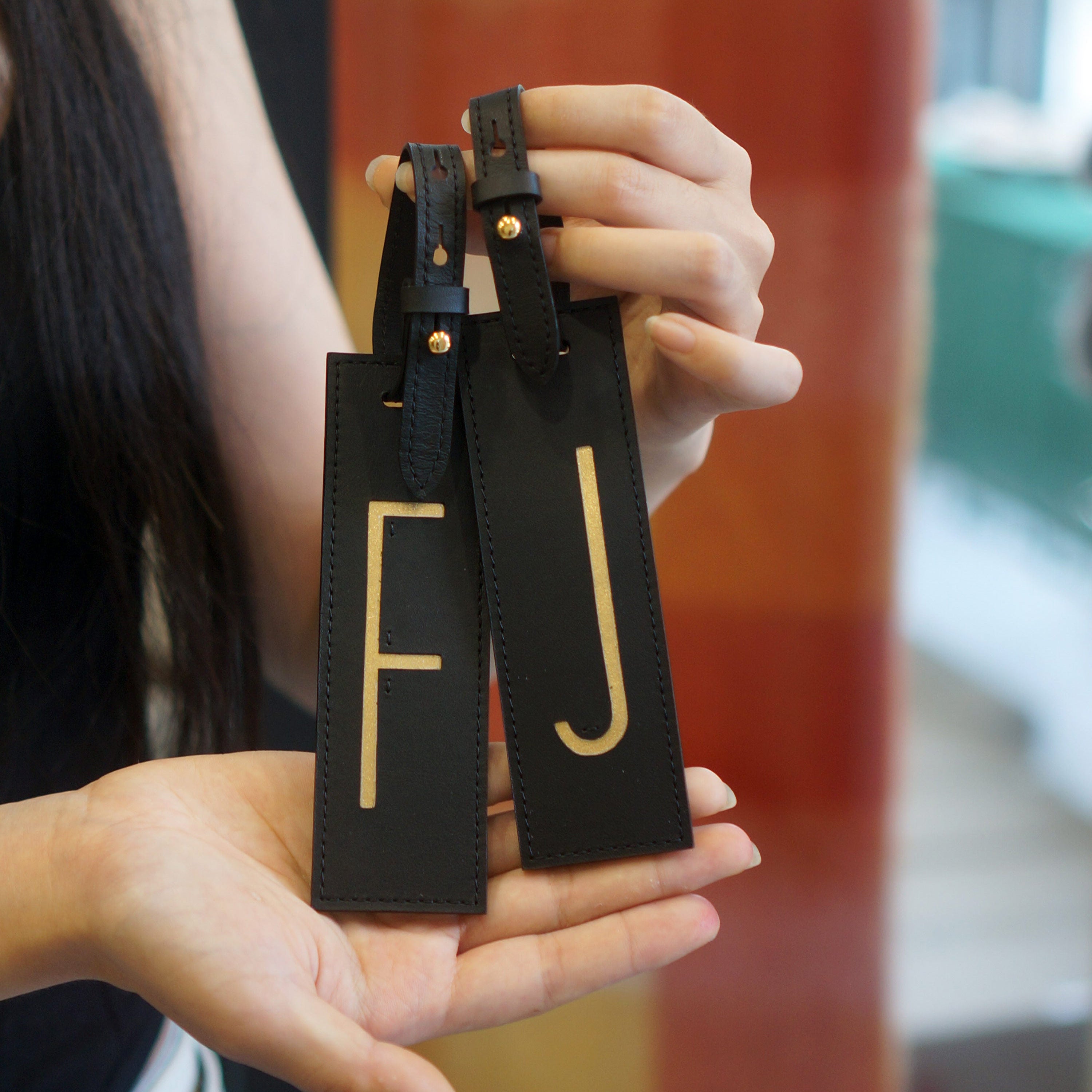 Custom Leather Luggage Tag-3